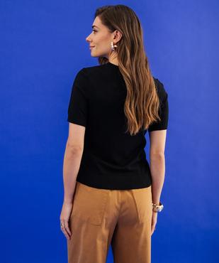 Pull manches courtes en viscose femme vue3 - GEMO 4G FEMME - GEMO