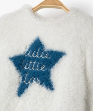 Pull bébé fille en maille poilue et motif étoile – Lulu Castagnette vue2 - LULUCASTAGNETTE - GEMO