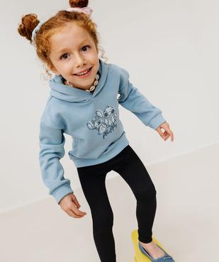 Sweat à capuche en molleton imprimé fille - Stitch vue1 - LILO & STITCH - GEMO