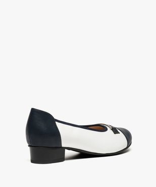 Ballerine femme à talon bicolore vue4 - GEMO(URBAIN) - GEMO