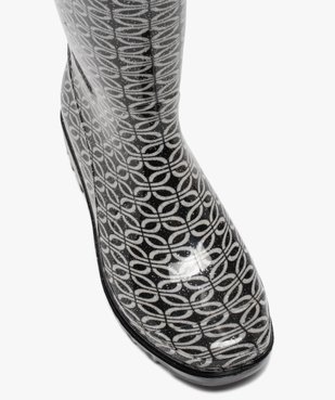 Bottes de pluie femme à paillettes et imprimé fantaisie vue5 - GEMO (EQUIPT) - GEMO