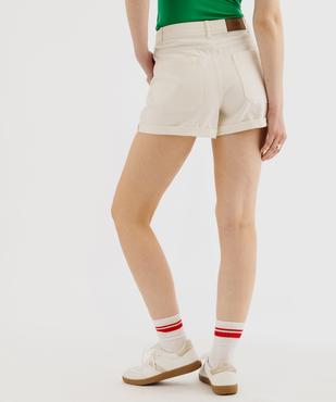 Short en twill ample taille haute à boutons femme vue7 - GEMO 4G FEMME - GEMO