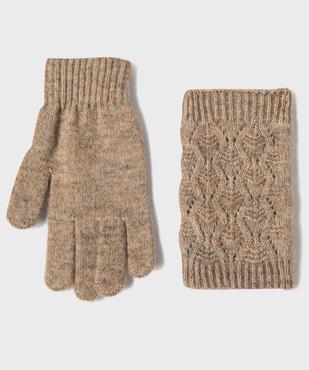 Gants mitaines en maille fantaisie femme vue3 - GEMO (ACCESS) - GEMO