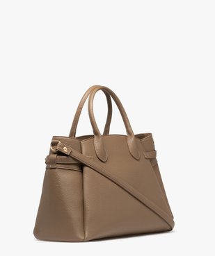 Sac à main grand format en matière grainée souple femme vue2 - GEMO (ACCESS) - GEMO