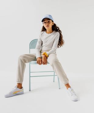Pantalon de jogging molletonné fille vue5 - PREMIER PRIX BY GEMO - GEMO