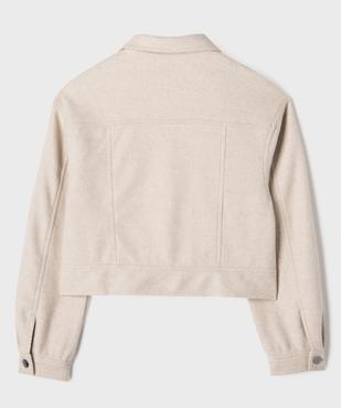 Veste zippée coupe courte à col fille vue4 - GEMO (JUNIOR) - GEMO