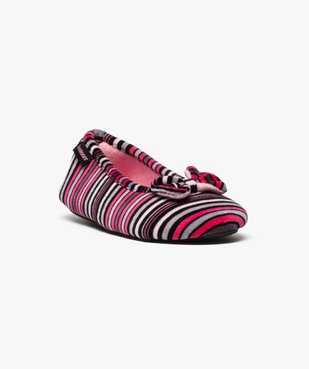 Chaussons ballerines en velours Isotoner vue2 - ISOTONER - GEMO