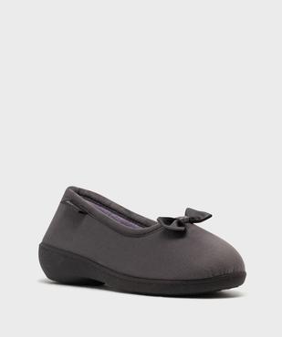 Chaussons ballerines à talon compensé femme - Isotoner vue2 - ISOTONER - GEMO