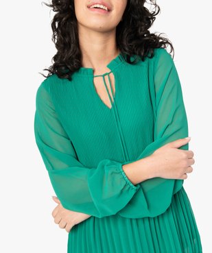 Blouse femme en voile à manches longues vue2 - GEMO(FEMME PAP) - GEMO