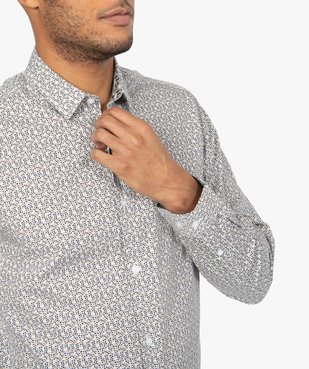 Chemise homme à motifs coupe slim vue2 - GEMO (HOMME) - GEMO