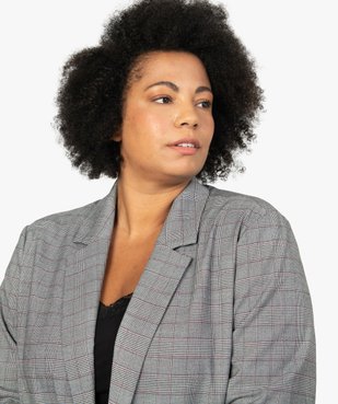 Veste femme à motif Prince de Galles vue2 - GEMO (G TAILLE) - GEMO
