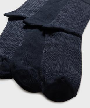 Chaussettes hautes à motifs chevrons homme (lot de 3) vue2 - GEMO(HOMWR HOM) - GEMO