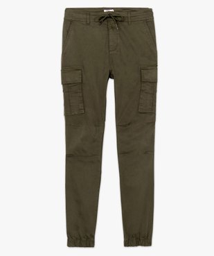 Pantalon homme cargo multipoche au coloris unique vue4 - GEMO (HOMME) - GEMO