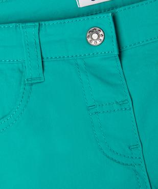 Short en coton stretch avec revers fille vue2 - GEMO (JUNIOR) - GEMO
