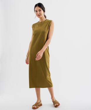 Robe longue sans manches en coton femme vue1 - GEMO 4G FEMME - GEMO
