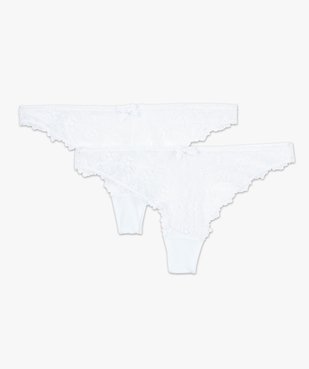 String femme dentelle et plumetis (lot de 2) vue4 - GEMO(HOMWR FEM) - GEMO