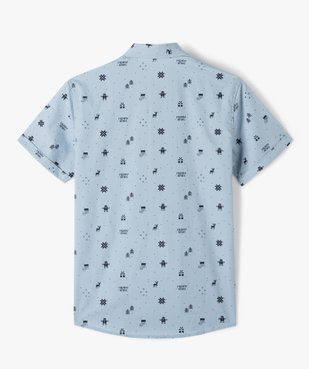 Chemise de Noël garçon à manches courtes avec poche poitrine vue3 - GEMO (JUNIOR) - GEMO