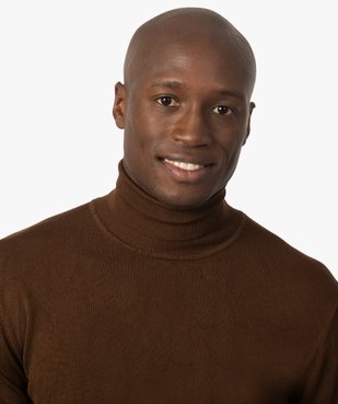 Pull homme à col roulé en maille fine vue2 - GEMO (HOMME) - GEMO