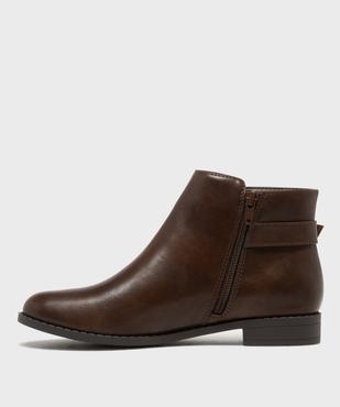 Boots zippées à talon plat femme - Valentina Baldano vue3 - VALENTINA BALDA - GEMO