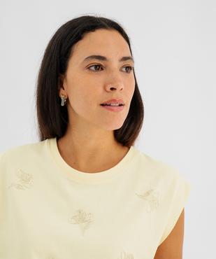 Tee-shirt sans manches avec strass et perles femme vue2 - GEMO(FEMME PAP) - GEMO