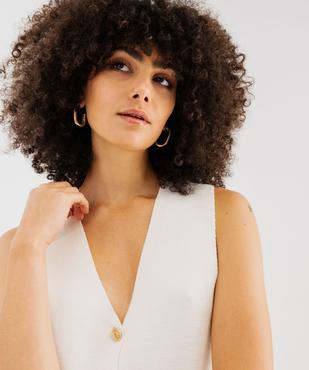 Gilet sans manches à boutons dorés femme vue6 - LULUCASTAGNETTE - GEMO