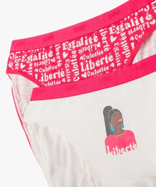 Culotte en coton stretch imprimé femme - Les Pockets de DIM (lot de 5) vue2 - DIM - GEMO