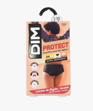 Shorty menstruel lavable en coton noir - Dim Protect vue5 - DIM - GEMO