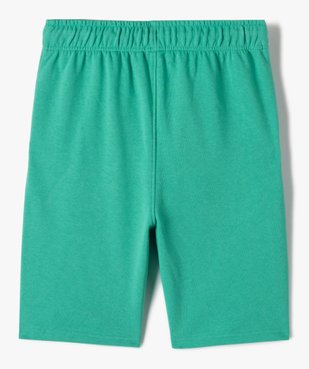 Bermuda en maille avec ceinture élastique garçon vue3 - GEMO (JUNIOR) - GEMO