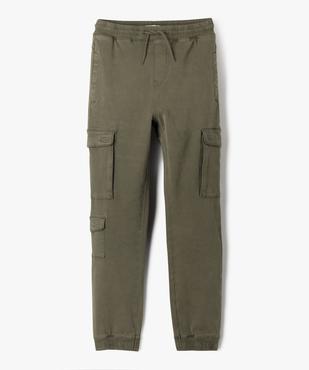 Pantalon jogger coupe slim avec taille ajustable garçon vue1 - GEMO (JUNIOR) - GEMO