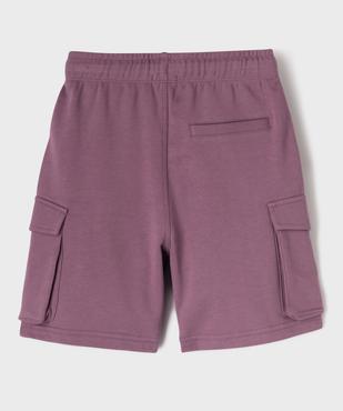 Bermuda cargo en maille French Terry garçon vue3 - GEMO (ENFANT) - GEMO