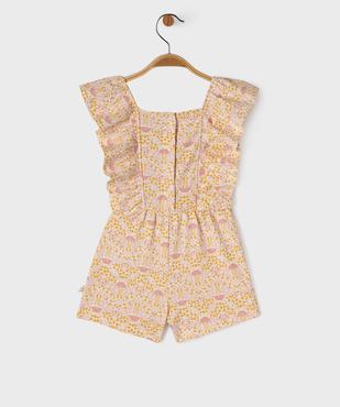Combishort imprimé à volants bébé fille - LuluCastagnette vue3 - LULUCASTAGNETTE - GEMO