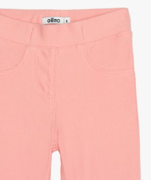 Jegging fille uni avec taille ajustable vue2 - GEMO (ENFANT) - GEMO