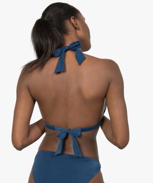 Haut de maillot de bain femme triangle uni vue2 - GEMO (PLAGE) - GEMO