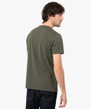 Tee-shirt homme à manches courtes et col V vue3 - GEMO (HOMME) - GEMO