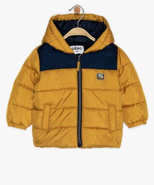 Blouson bébé garçon matelassé avec capuche vue1 - GEMO(BEBE DEBT) - GEMO