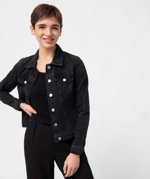Veste femme en toile denim vue2 - GEMO(FEMME PAP) - GEMO