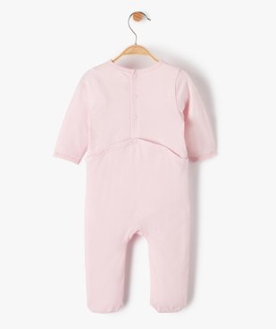 Pyjama bébé en jersey imprimé à pont-dos vue3 - GEMO(BB COUCHE) - GEMO