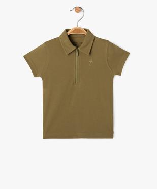 Polo manches courtes avec col zippé bébé garçon vue1 - GEMO 4G BEBE - GEMO