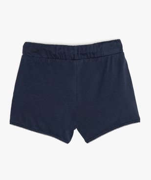 Short bébé fille en maille extensible avec taille élastiquée vue3 - GEMO(BEBE DEBT) - GEMO