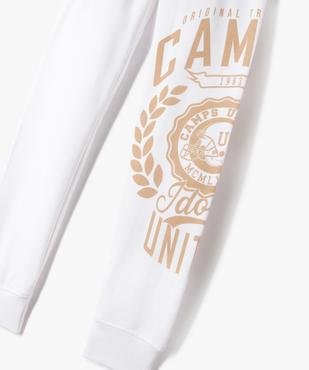 Jogging en molleton doux imprimé fille - Camps United vue3 - CAMPS - GEMO