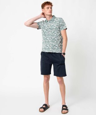 Bermuda homme en maille avec ceinture élastiquée vue5 - GEMO (HOMME) - GEMO