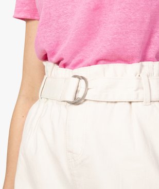 Short femme ample à taille froncée vue2 - FOLLOW ME - GEMO