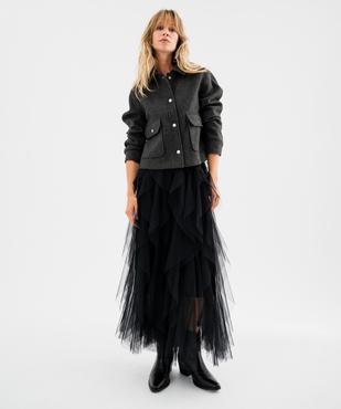 Jupe longue en tulle avec ceinture élastique femme  vue6 - GEMO(FEMME PAP) - GEMO