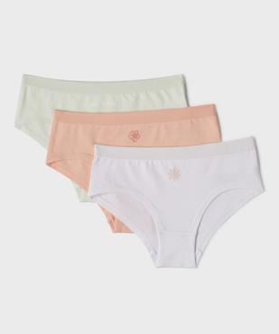 Shorties en coton stretch à motifs fille (lot de 3) vue1 - GEMO 4G FILLE - GEMO