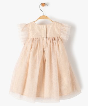 Robe bébé fille à paillettes et tulle vue3 - GEMO(BEBE DEBT) - GEMO