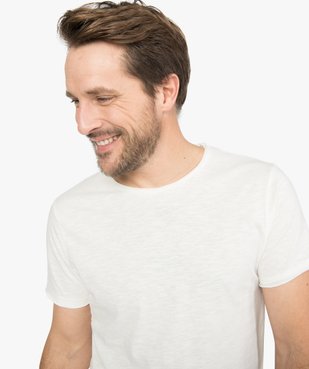 Tee-shirt homme à manches courtes avec finitions roulottées vue2 - GEMO (HOMME) - GEMO