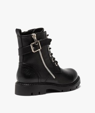 Boots fille à lacets style rock fermeture zippée vue4 - GEMO (ENFANT) - GEMO