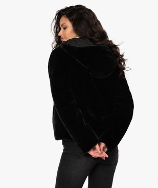 Blouson femme court à capuche réversible vue3 - GEMO(FEMME PAP) - GEMO