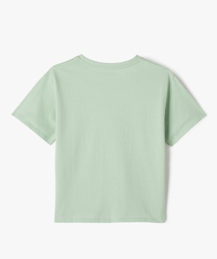 Tee-shirt à manches courtes avec motif positif fille vue3 - GEMO 4G FILLE - GEMO