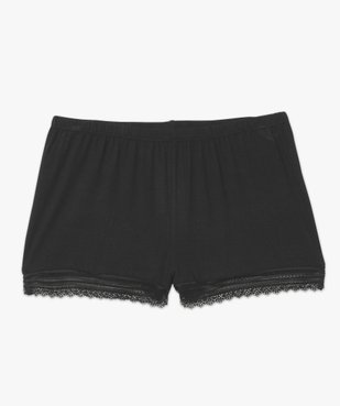 Short de pyjama en maille fluide avec bas en dentelle femme vue4 - GEMO 4G FEMME - GEMO